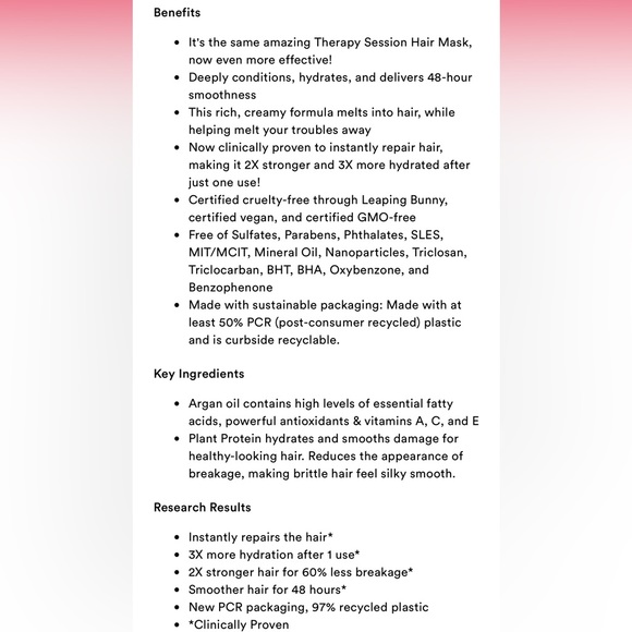 🆕 EVA NYC Therapy Session Hair Mask. NWT. - Picture 4 of 7